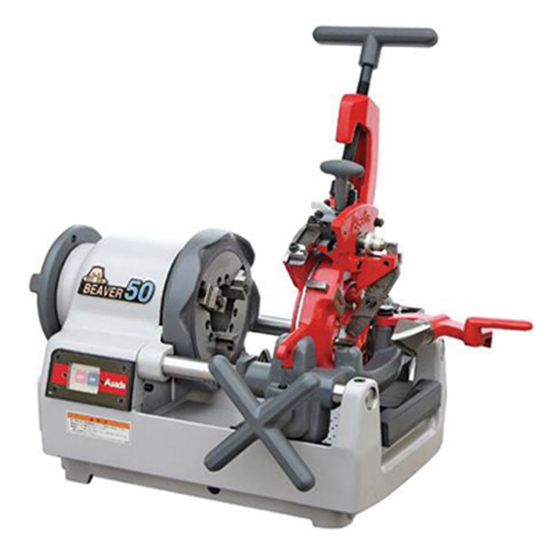 Beaver pipe threading machine